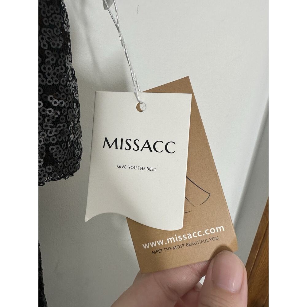 Missacc Women’s Black Sequin Formal Sleeveless Gown Dress Size 10 New - Picture 4 of 6